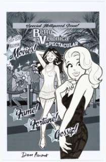 Dan Parent Betty and Veronica Spectacular #90 Cover Original Art (Archie, 2009). Betty and Veronica are glammed-up -