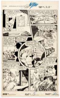 Matt Baker Fight Comics #50 Story Page 3 Original Art (Fiction House, 1947).  A great page full of that wiseguys - | Heritage