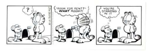 Jim Davis Garfield Daily Comic Strip Original Art dated 10-19-96 (Paws/Universal Press Syndicate, 1996). Man! Jon - | Heritage