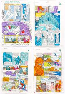 Adrienne Roy - Omega Men Annual #1 Complete Story Color Guides Group of 42 (DC, 1984).