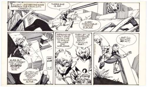Gil Kane - Star Hawks Daily Comic Strip Original Art dated 8-5-78 (NEA, 1978).