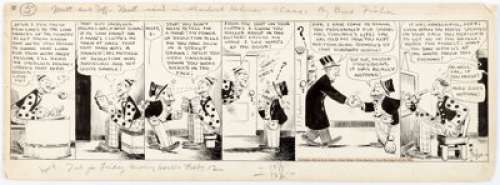 Bud Fisher - Mutt and Jeff Daily Comic Strip #461 Original Art dated 2-12-26 (H. C. Fisher, 1926).