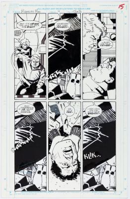 Howard Chaykin | Tavola originale per MIDNIGHT MAN #4. Cm. 28,5 x 44. EPIC COMICS USA (Marvel). Anno di esecuzione 1993. Pag. 15. | Art e Fumetto