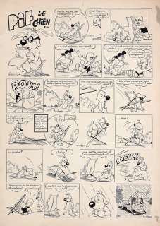 Mas | Pif le chien, planche-gag à l’encre de Chine… | AZ auction