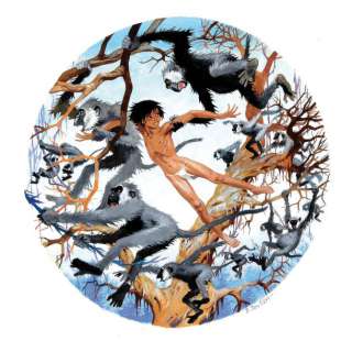 Joubert 1 | MOWGLI ET LES SINGES. Illustration Ã  la gouache extraite d’une | Coutau Bégarie