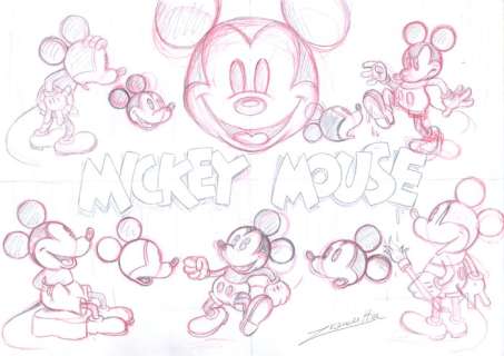 Vendetta, Z. | Original Sketch  - Mickey Mouse Model Sheet | Catawiki