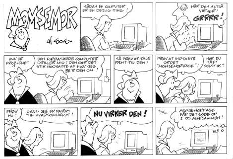 WOW – Momsemor Computer i kage, søndagsside | ComicArt.dk