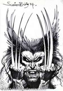Simon Bisley - Original Wolverine Illustration (1994). A very large, impressive portrait of everybody’s favorite - | Heritage