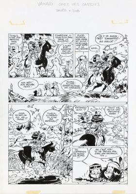 Derib | Yakari, planche n°31 à l’encre de Chine et… | AZ auction