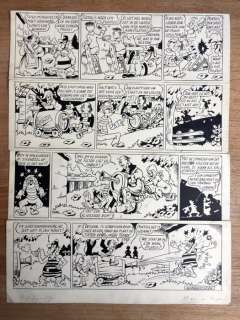 Vandersteen, Willy | Originele gagpagina  - De vrolijke Bengels (met Tieter, Mie Pladijs, Job, Pontius, Pilatus, Poliet en Vlooike)  - (1947) | Catawiki