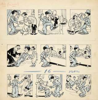 THOMEN, Raoul (1876-1950) - Lot 26 - Charlot mène la danse Planche de la série inspirée du personnage de Charlie Chaplin,...