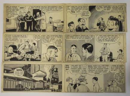 Three Original Art Board Comics By Roy Crane | misc / divers