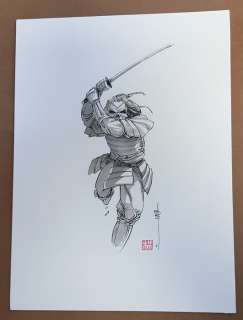 Genet, Frédéric | Illustration originale  - Samourai | Catawiki