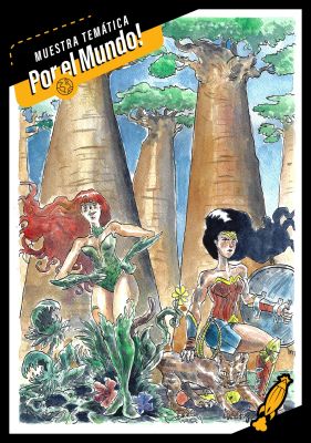 Poison Ivy and Wonder Woman in Madagascar – GENGA | NRisso Art