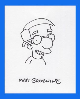Matt Groening Simpsons Original Sketch Drawing of Milhouse | eBay US