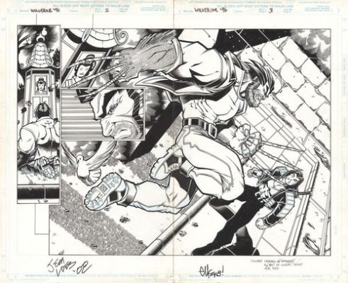 Original Comic Art WOLVERINE ’96 PAGE 2 & 3 DOUBLE SPLASH DPS - ED MCGUINNESS | eBay US (Buy It Now)
