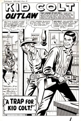 Jack Keller - Gunsmoke Western #63 Complete 7 Page Marvel Cover Story Titled: ‘A Trap For Kid Colt!‘ Large Art - 1960