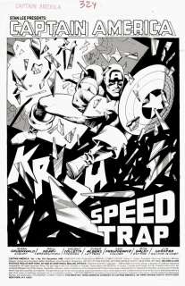 Paul Neary, Vince Colletta | Captain America #324 Splash (Awesome Captain America Smashes Through a Window!) 1986 | Romitaman