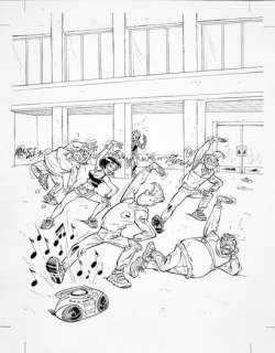 PICA, Pierre Tranchand,... - Lot 208 - Les Profs,Tome 9, Rythme scolaire. Encre de Chine...