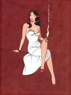 Lot #292 | Berthet. Illustration originale Purple rain | BDEnchères