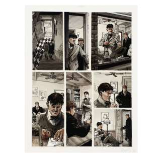 OLIVIER BERLION (NÉ EN 1969) - Lot #219 - Agata. Tome 2, Broadway. Planche n°44. Technique mixte, signé 42,8 x 32,4 cm