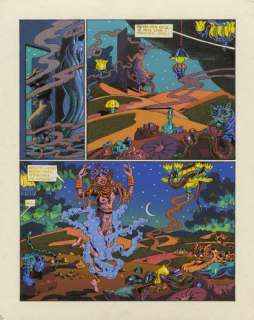 Nicole CLAVELOUX (née... - Lot 39 - Nuit blanche Encres de couleur pour la planche 4 de...