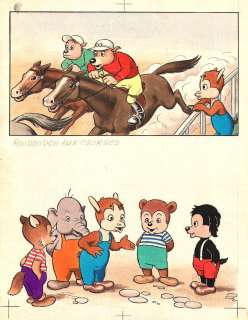 ARNAL José Cabrero - Illustration originale 7 - ROUDOUDOU aux courses -