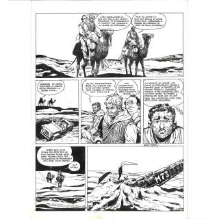 Fahrer (1939-2025). | Cobalt. Fugue à quatre mains. Planche n°33. Encre de chine. Dimensions : 51 x 36,5 cm. Signé. | HVMC