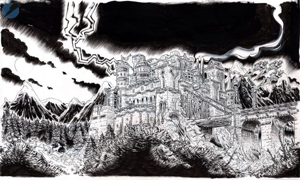 Aaron Conley | Doom Issue Mondo Box Art Page Doom’s Castle | Felix Comic Art