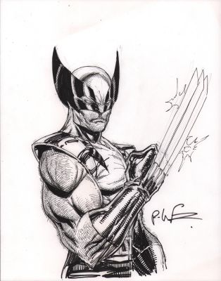 Rob Liefeld | Wolverine Finished Pencil & Ink Claws Out Commission - Signed | Anthony’s Comic Book Art