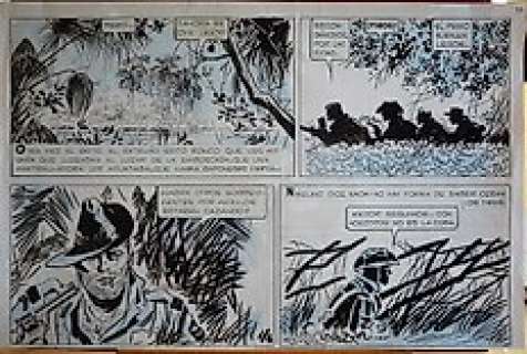 Pratt, Hugo - original plate "Ernie Pike: La pattuglia" 