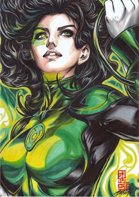 Angel Bazal | Jessica Cruz. Green Lantern - BEYOND FEAR / Bazal. 8,3x11,7 in. | Raremarq (Buy It Now)