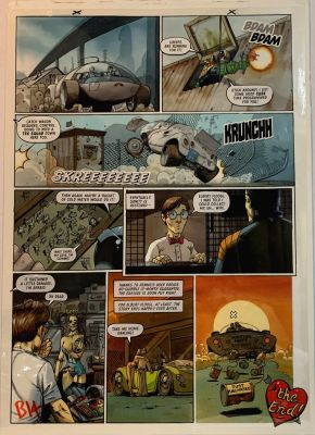 Greg Staples | 2000 Ad #1066 P 7 Painted Page (Dredd Battle Sex Crazed Robots!) 1997 | Romitaman