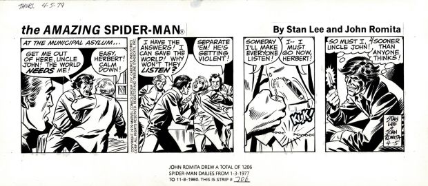 John Romita Sr. | Amazing Spider-Man Daily Strip (1St Run Strip! Romita Pencils & Inks! the Love Cult Storyline!) 4-5-1979 | Romitaman