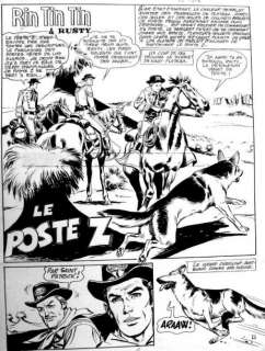Marcello - Â« Rintintin Â». Encre de Chine noire pour la première planche de