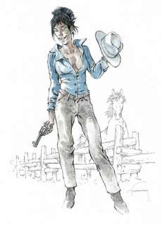 Hermann | Comanche, dessin original Ã  l’encre de chine et Ã … | Septimus