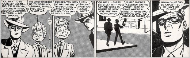 Jack Cole | Cole, Jack / Will Eisner - Spirit Daily 6/14 1943, Spirit & Lucky Chance | Cool Lines Art