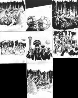 BOURGEON François - Série de 7 illustrations