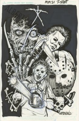 Jeff Zornow | Horror Movie Coloring Book Page Cover | Albert Moy