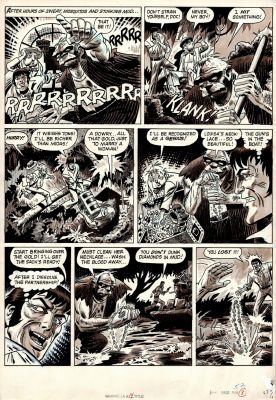 Tom Sutton | Vampirella #14 P 8 (Stunning Wash Tone Early Bronze Age Last Pg Death Scene with Vampi Drawn!) 1971 | Romitaman