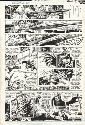 Joe Kubert | Batman #400 P 42 (Batman Beats Up the Evil Stick! Historic Anniversary Book Where All Famous Artists Drew a Few Pages!) 1986 | Romitaman