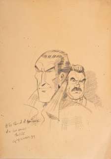 Clair, Guy ( 1956 ) | Dessin au crayon, dédicacé pour Pascal Zanon, sur feuille… | Stanley’s Auction