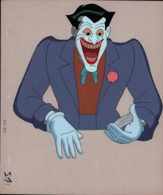 Vintage Stats And Production Art | Batman Animated Series Joker Dealing Cards Cel | Anthony’s Comic Book Art