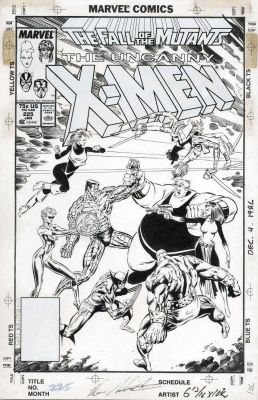 Marc Silvestri | Silvestri, Marc - Uncanny X-Men #225 Cover, Classic X-Team Vs Freedon Force - | Cool Lines Art