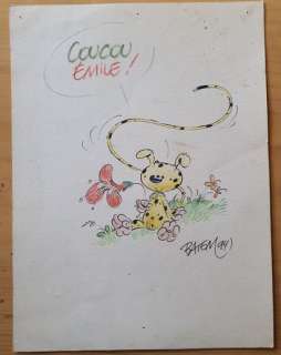 Batem | Dessin original signé sur feuille Â«Â pour EmileÂ Â»… | Geneva Auctions