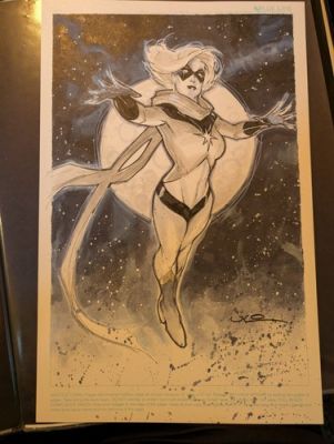 Ms. Marvel Inkwash Original Art by Uko Smith Carol Danvers BEAUTIFUL | eBay US (Buy It Now)