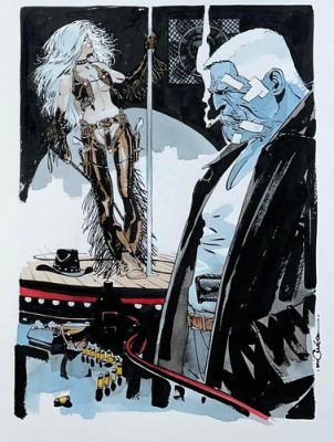 Frank Miller Sin City Nancy Marv Watercolor Painting By Scalped Artist RM Guera | eBay Europe