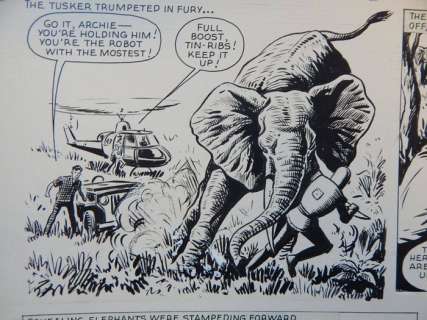Kearon, Edward - Original page - Robot Archie - Robot Archie and the Mission of Danger - (1967) | Catawiki