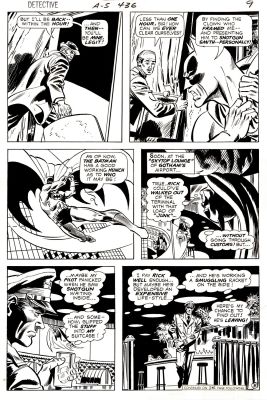 Bob Brown, Frank Giacoia | Detective Comics #436 P 8 (Batman in 4 of 6 Panels Trailing a Cop!) 1973 | Romitaman