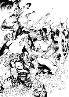 Domenech Sergi - Wolverine, Captain America, and Black Widow | Corner4art Auctions